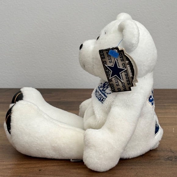 NWT NFL DEION SANDERS 1998 Plush Beanie Bear White #21 Limited  SPECIAL EDITION - Picture 8 of 16